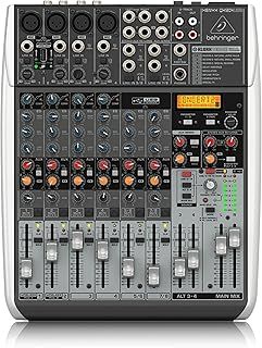 Behringer XENYX QX1204USB Premium 12-Input 2/2-Bus Mixer with XENYX Mic Preamps and Compressors, Klark Teknik Multi-FX Processor, Wireless Option and USB/Audio Interface, Compatible with PC and Mac