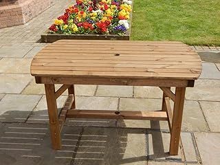 WOODEN GARDEN TABLE | 4FT 6 INCH | DELIVERED FULLY ASSEMBLED FURNITURE | FITS UP TO SIX PEOPLE