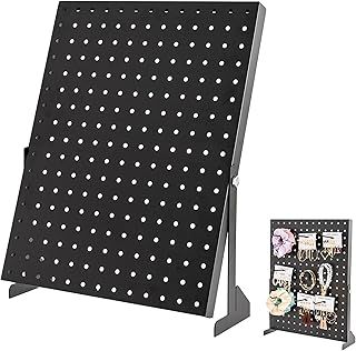 Pegboard | Peg Board Stand for Vendors | Peg Board Organiser | Black Peg Board Hooks for Your Home, Store, Office | Display Boards Free Standing