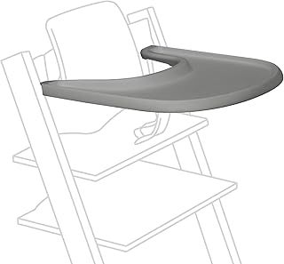 Stokke Tray, Storm Grey - Compatible with Tripp Trapp Baby Set - Convenient to Use & Clean - Made with BPA-Free Plastic - Suitable for Toddlers 6-36 Months