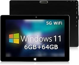 TPSPAD Tablet 10 inch Windows 11, 6GB RAM 64GB ROM, HD 1280x800 IPS, 1.6 GHz, N4020 Processor, 2MP + 5MP Dual Camera, 6000mAh Battery, GPS, WiFi, Bluetooth 4.2, Type C,OTG