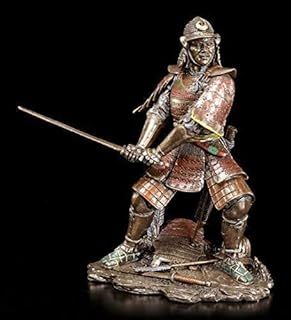 Figuren Shop GmbH SAMURAI WARRIOR FIGURE WITH SWORD Veronese Bronze Look Deco