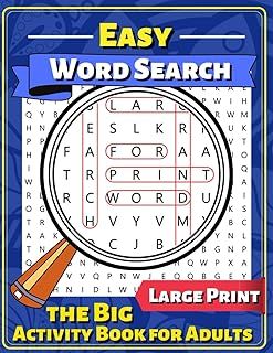 Easy Word Search Large Print , The Big Activity Book for Adults, Dementia Activities for Seniors: A Puzzle Book for People with Dementia and who ... to Improve Memory, Simple Crafts for Seniors