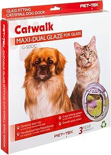 Catwalk Dog Or Cat Door Clear Glass Fit Dual Glaze