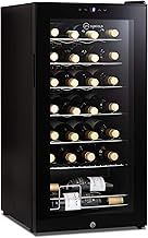 Subcold Viva28 LED – Under-Counter Wine Fridge Black | 3-18°C | Wine Cooler | LED + Lock & Key | Glass Door Drinks Cellar | Single-Zone (28 Bottle)