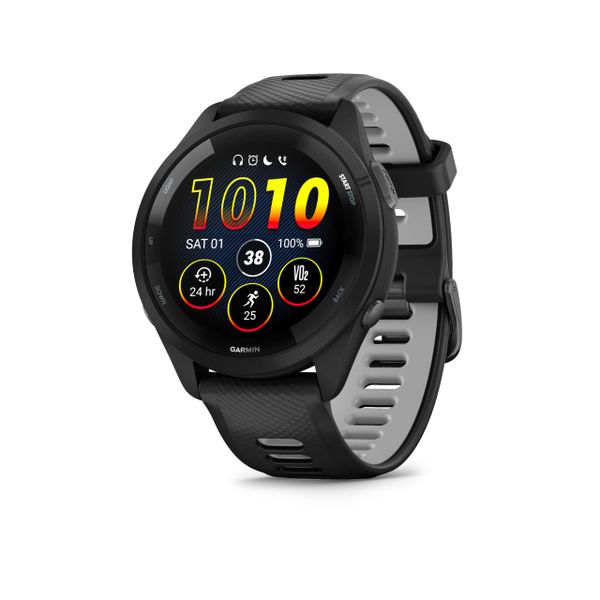 Garmin Forerunner 265 with Music, 46mm GPS Running smartwatch, AMOLED Touchscreen, Advanced Training & Insights, Training & HRV Status, Safety & Tracking Features, up to 13 Days Battery Life, Black