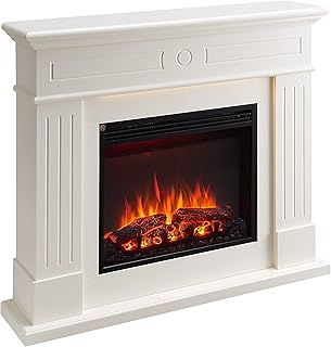 Everleigh Electric 110cm / 43" Fireplace Suite Multiple Colour Options Avaliable (WHITE)