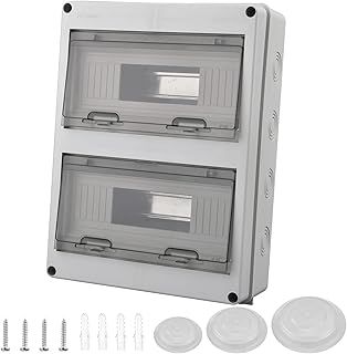 24 Way Consumer Unit, DIN Rail Box With Terminals, IP65 Electrical Enclosure, Waterproof Transparent Window Consumer Unit, Consumer Circuit Breaker Box