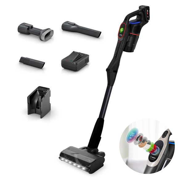 Bosch Unlimited 10 Powerful Cordless Stick Vacuum Cleaner, BCS1051GB, Black