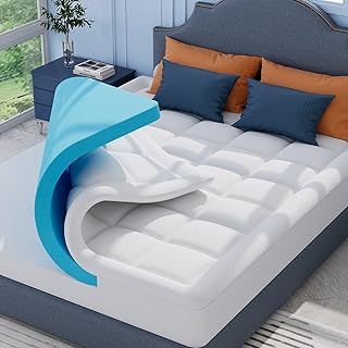 ELEMUSE Memory Foam Mattress Topper with Fluffy Pillow Top Cover, Mattress Topper Small Double Bed for Back Pain Relief, with OEKO-TEX & CertiPUR-US (Small Double Size-120x190cm)