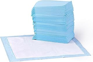 Amazon Basics Dog and Puppy Training Pads, Leakproof, 5-Layer Design with Quick-Dry Surface, Regular, Pack of 50, Blue