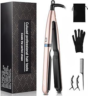 Culwad Hair Straightener, Professional Ceramic Flat Iron for Hair and LCD Digital Display with Adjustable Temp (160℃-230℃) Straightner Iron, Dual Voltage