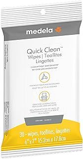 Medela Quick Clean Breast Pump and Accessory Wipes 30 Count, Resealable, Convenient and Hygienic On The Go Cleaning for Tables, Countertops, Chairs, and More