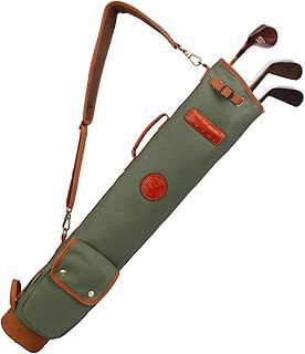 Lightweight Canvas Golf Club Carry Bag for Men and Women - Green