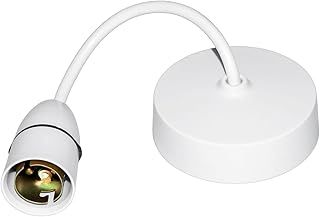 Caldarax Ceiling Pendant Light Fitting, B22 Lamp Holder, 6”(150mm), White Plastic Light Bulb Holder, Ceiling Rose for Kitchen Island Living Room Bedroom Dinning Room Lightings