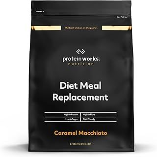 Protein Works - Diet Meal Replacement, Nutrient Dense Complete Meal, Immunity Boosting Vitamins, Affordable, Healthy And Quick, 28 Meals, Caramel Macchiato, 2kg