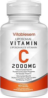 Liposomal Vitamin C Capsules 2000mg - High Strength Gluten Free & Ascorbic Acid - Immune Support Antioxidant Supplement - Non-GMO