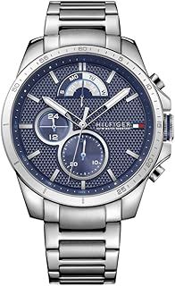 Tommy Hilfiger Analogue Multifunction Quartz Watch for men with Stainless Steel Bracelet in Silver color or Grey Gold