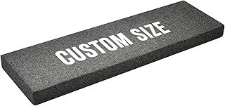 Custom Size Bench Cushion, Bay Window Seat Cushion, Thick Upholstery Foam Long Chair Cushion Sofa Pads Outdoor/Indoor Patio Furniture (Color : Dark gray, Size : Custom Size)