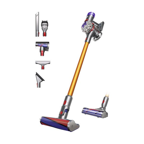 Dyson V8 Absolute Cordless Vacuum Cleaner, 115 AW, up to 40 min runtime, De-tangling Motorbar, removes Pet hair, Fluffy cleaner head, cordless handheld
