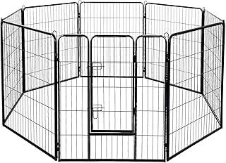 AVC Designs Pet Dog Playpen Heavy Duty Fence Exercise Pen Portable Puppy Play Pen Indoor/Outdoor Small 6 Panel 80x60cm