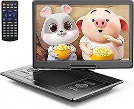 YOTON 16.9" Portable DVD Player with 14.1" HD Swivel Screen for Car, 4-6 Hours Playtime with Battery, Smart Memory Playback, USB/SD Support [Blu-ray Not Supported]