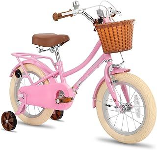 MANCHI 12/14/16/18 inch kids bike for 2-9 Years Girls,12/14/16/18 inch wheels Girls bike with Stabilisers & Baskets