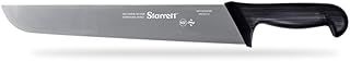 Starrett Professional Butchers Knife - BKB203-12 Wide Straight 12 Inch Ultra Sharp Sanitized Steel Blade - Black Handle Kitchen Chef's Knife