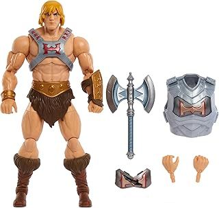 Masters of the Universe: Revolution Masterverse He-Man Action Figure with Removable Battle Armor, Deluxe Collectible with 30 Articulations, MOTU Toy, HYC49
