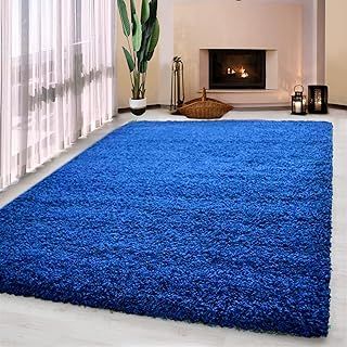 Luxurious Shaggy Rugs Soft Extra Thick Area Rugs Heavy 5cm Dense Pile for Living Room Bedroom Hallway (Navy Blue, 120 x 170cm)