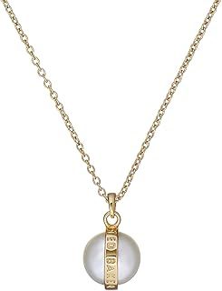 Ted Baker Perreti Logo Pearl Pendant Necklace For Women (Gold Tone/Pearl)