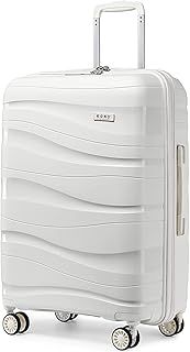 Kono Large Check in Luggage 28 inch Lightweight Polypropylene Hard Shell Suitcase with TSA Lock Spinner Wheels