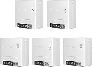 SONOFF WiFi Smart Switch 2 Way Light Switch 10A 2200W, Works with Alexa/Google Home, APP Remote Control, Voice Control, Timer Function, Support LAN Control, No Hub Required, MINIR2, 5PCS