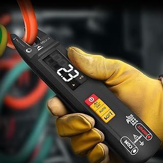 Digital Clamp Meter AC DC Current Open Jaw Fork Meter Rechargeable Auto Ranging Multimeter NCV Amp Volt Ohm Electrical Tester Pen Shape Tester.