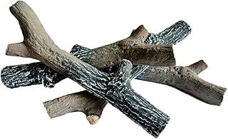 Set of 4 Ceramic Wood Decorative Wood for Bio-Ethanol or Gas Fireplace Heat Resistant Ceramic Logs