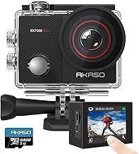 AKASO EK7000 Pro 4K Action Camera with 64GB microSDXC Memory Card - Touch Screen EIS Adjustable View Angle 40m Waterproof Underwater Camera Remote Control Helmet Camera with Accessories Kit