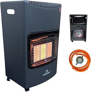 LARGE 4.2KW CALOR GAS PORTABLE CABINET HEATER FIRE BUTANE WITH REGULATOR & HOSE, Onecolor