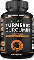 Organic Turmeric Capsules High Strength and Black Pepper with Active Curcumin with Ginger 1380mg - Advanced Tumeric - Each 120 Veg Capsule is Organic (2 Capsules per Serving)