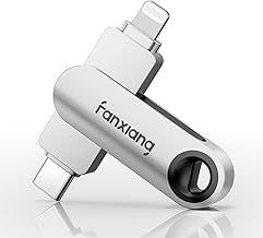 fanxiang MFi Certified iPhone Memory Stick 128GB, Photo Stick USB Flash Drive for iPhone/iPad, External Storage with One-Click Backup, Compatible with iOS, Android, PC & Mac—F385
