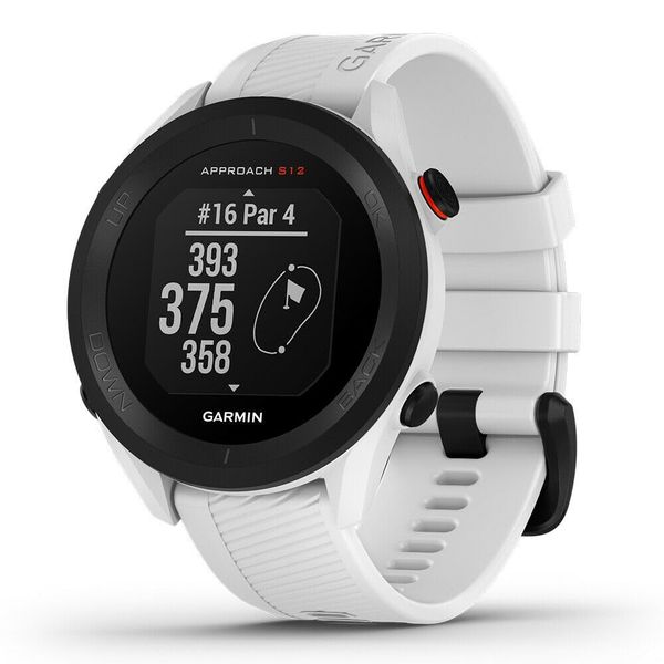 Garmin Approach S12, Easy-to-Use GPS Golf Watch, 42k+ Preloaded Courses, White, 010-02472-02