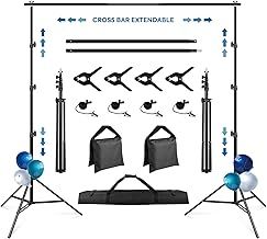 Sedgewinn Backdrop Stand Kit 6.5x10ft, Heavy Duty Background Support System for Party, Wedding with Carry Bag, Spring Clamps, Backdrop Clip Holders