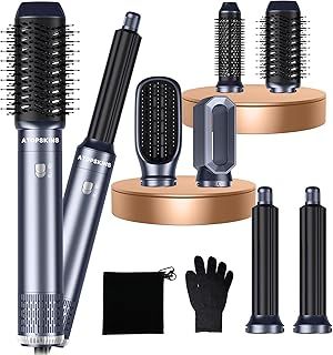 1000W Air Styler 6 in 1 Magic Styler Set, 200 Millions Negative Ionic Hair Styler, High-Speed Hair Dryer Brush, Hair Dryer Curler, Volumizer, Round Brush, Air stylers for Women