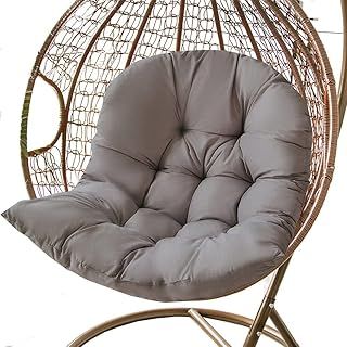 DKIEI Thicken Swing Chair Egg Chair Cushion Seat Pad Hanging Relax Chair Cushion for Indoor Outdoor Garden Yard Balcony, Dark Grey
