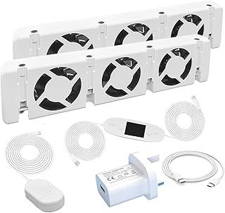 Radiator Fan, Radiator Fan Booster, Radiator Fan Radiator Booster Extension Set Ventilator Fan, Increase Heating Efficiency, Save Energy And Heating Costs, for Radiators(set)