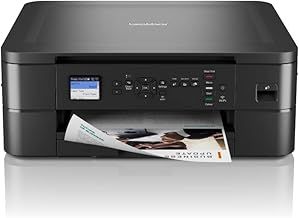 Brother DCP-J1050DW Wireless Colour Inkjet Printer | 3-in 1 (Print/Copy/Scan) | Wi-Fi/USB 2.0/NFC | Photos | Ink Included|UK Plug, Black