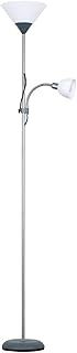 MiniSun | Modern Metallic Silver 2 Way Mother/Father Parent and Child Floor Lamp | Floor Lamps & Torchieres, Home Décor, Improvement & Lifestyle Essential