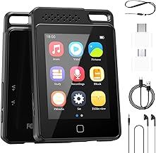 64GB MP3 Players, ETELIAR Music Player with Bluetooth, Built-in HD Speaker, FM Radio, Voice Recorder, E-Book,HiFi Sound,Touch Screen,Ideal for Sport, Earphones Included