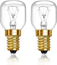 2 Pack Oven Pygmy Bulb, Dimmable 230V T30 E14 SES Small Edison Screw, 360LM Warm White 2700K, 300°C Heat Resistant, for Ovens, Microwave, Salt Lamp, Fridge
