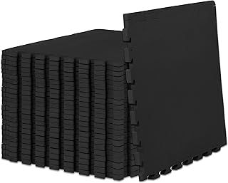 ProsourceFit Exercise Puzzle Mat EVA Foam Interlocking Tiles Protective and Cushion Flooring for Gym Equipment, Exercise and Play Area