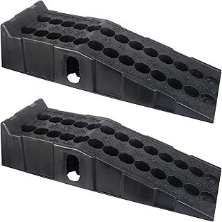 DAYUAN 2 pcs 7 ton Plastic Car Ramps Heavy Duty Garage Ramps for Lifting Automotive Vehicles Workshop Car Service and Repair